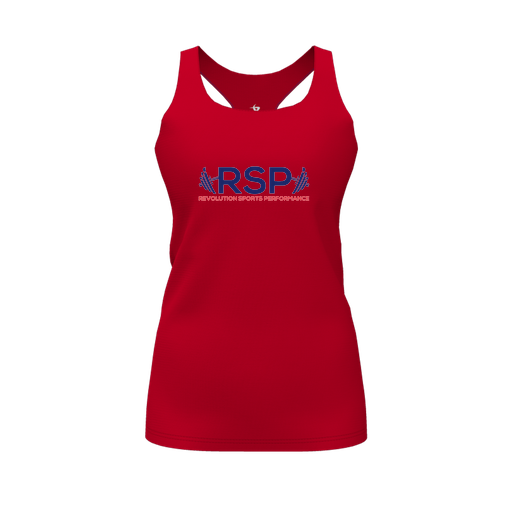 [FT0TRBRD-FYS-LOGO1] Decker Racerback Tank Top (Female Youth S, Red, Logo 1)