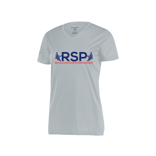 [222820.099.S-LOGO1] Ladies Movement Dri Fit Shirt (Female Adult S, Silver, Logo 1)